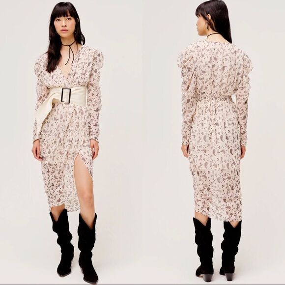 FOR LOVE & LEMONS PAISLEY MIDI DRESS - Picture 4 of 12